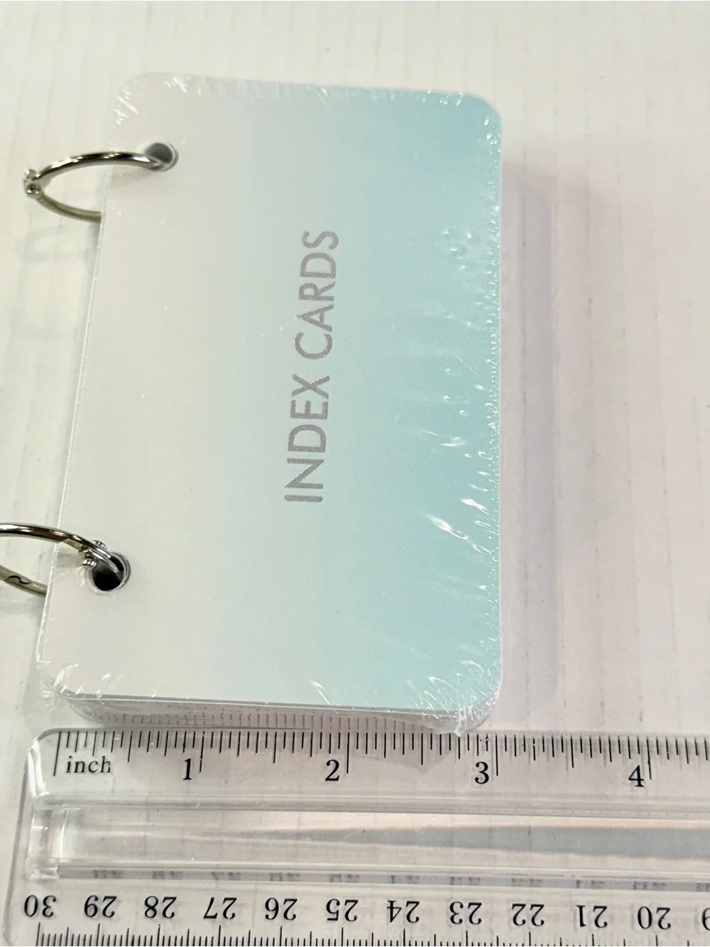 🆕 Ombre 3x5 Index Cards on Rings 99 Count Pastel Blue Pink White Flash Cards